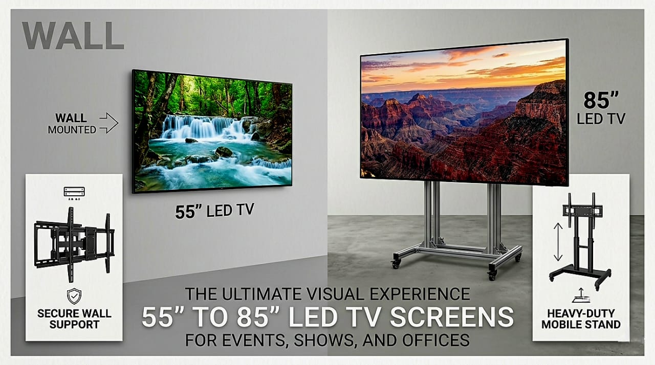 LED TV Screens 55″ to 85″